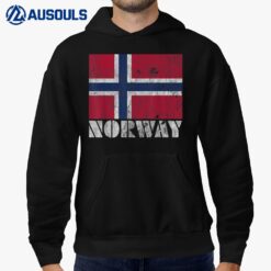 Norwegian Norway Flag  Vintage Country Souvenir Gift Hoodie