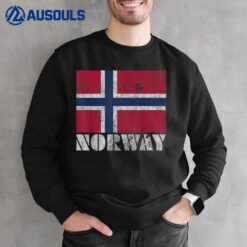 Norwegian Norway Flag  Vintage Country Souvenir Gift Sweatshirt