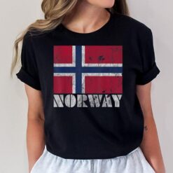 Norwegian Norway Flag  Vintage Country Souvenir Gift T-Shirt