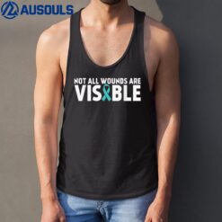Not All Wounds Are Visible Fighting PTSD Warrior Veteran Tank Top