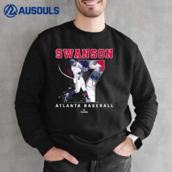 Number and Portrait Dansby Swanson Atlanta MLBPA Sweatshirt