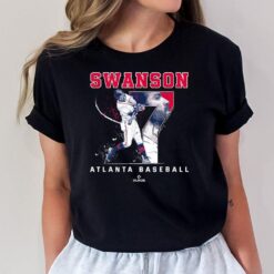 Number and Portrait Dansby Swanson Atlanta MLBPA T-Shirt