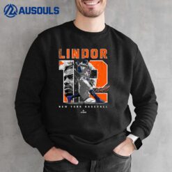 Number and Portrait Francisco Lindor New York MLBPA Sweatshirt