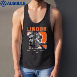 Number and Portrait Francisco Lindor New York MLBPA Tank Top