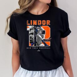 Number and Portrait Francisco Lindor New York MLBPA T-Shirt