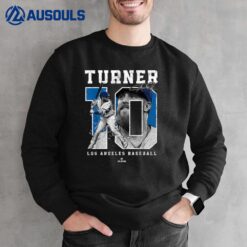 Number and Portrait Justin Turner Los Angeles MLBPAVer 2 Sweatshirt
