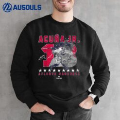 Number and Portrait Ronald Acuna Jr Atlanta MLBPA Sweatshirt
