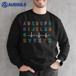 Nurse PQRST Test ABC's Ekg Strip Alphabet Funny Nurses Jokes Sweatshirt