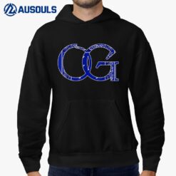 OG Blue bandana print Mens Original Gangster Long Beach Cali Hoodie