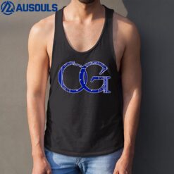 OG Blue bandana print Mens Original Gangster Long Beach Cali Tank Top