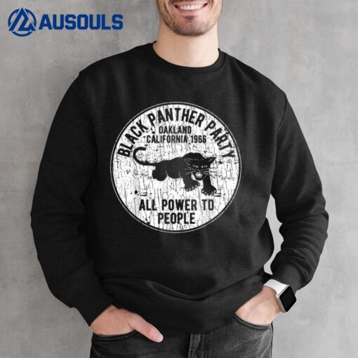 Oakland California 1966 Black Panther Party - Distressed Sweatshirt