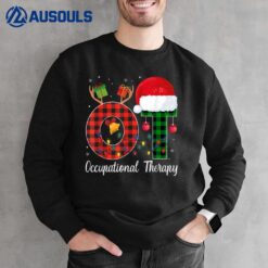 Occupational Therapy Christmas Lights Red Plaid OT Therapist Sweatshirt