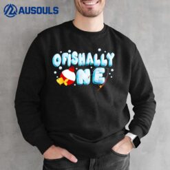 Ofishally One Birthday Outfit Fish Lover Sweatshirt