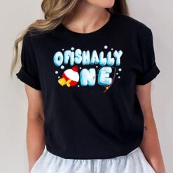 Ofishally One Birthday Outfit Fish Lover T-Shirt