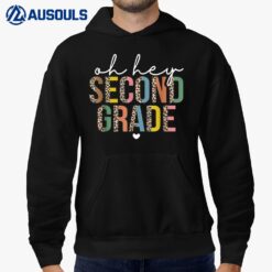 Oh Hey 2nd Second Grade Back To School Leopard For Teachers Hoodie