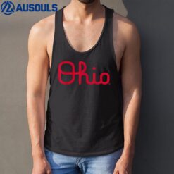 Ohio State Buckeyes Cursive Logo Officially Licensed Tank Top