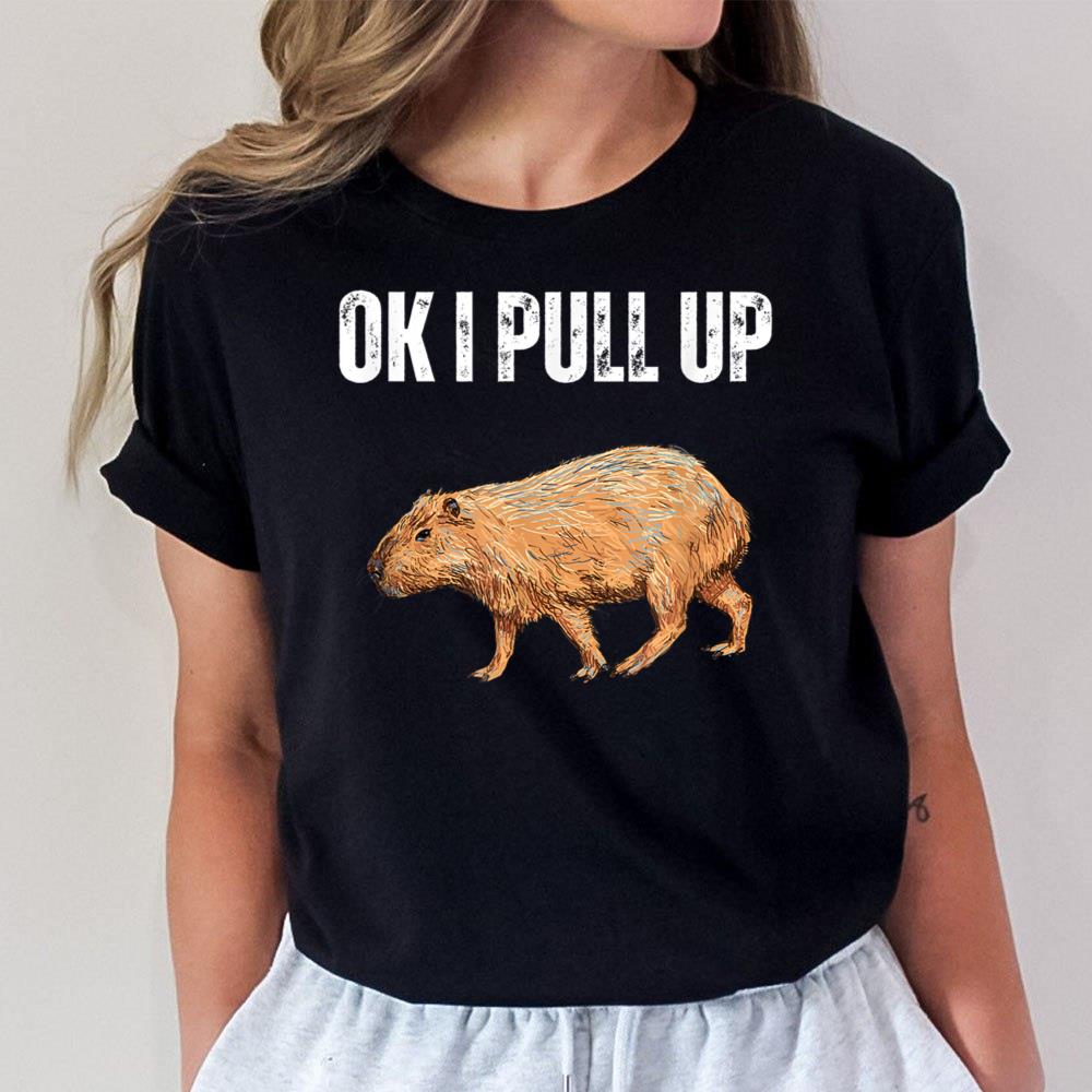 Ok I Pull Up Capybara Funny Capybara Meme Ok I Pull Up Unisex T-Shirt