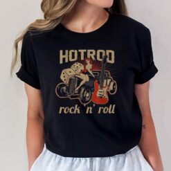 Old Car Rockabilly Hot Rod Rock 'N' Roll Pin-Up Girl T-Shirt