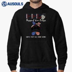 On Friday We Wear Red Friday Military Support troops US Flag Hoodie