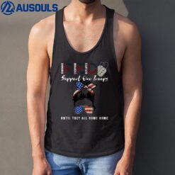 On Friday We Wear Red Friday Military Support troops US Flag Tank Top