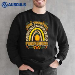 One Thankful Firefighter Rainbow Thanksgiving Sweatshirt