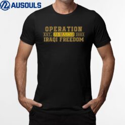 Operation Iraqi Freedom OIF Veteran Combat US Flag Ver 2 T-Shirt