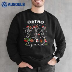 Ortho Squad Christmas Skeletons Orthopedics Nurse Rn Crew Sweatshirt