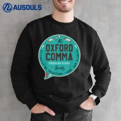Oxford Comma Club Grammar Police Book Enthusiast Sweatshirt