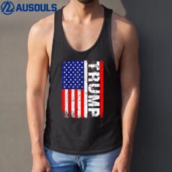 PRESIDENT Donald Trump 2020 Vintage USA Flag s Tank Top