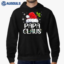 Papa Claus Christmas Lights Santa Hat Pajama Family Matching Hoodie