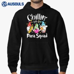 Paraprofessional Para Squad Chillin Gnomes Christmas Teacher Hoodie