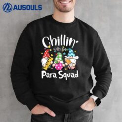Paraprofessional Para Squad Chillin Gnomes Christmas Teacher Sweatshirt