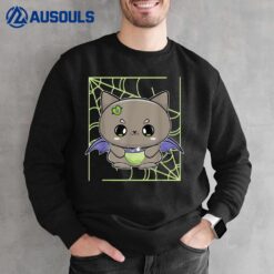 Pastel Goth Cat Anime Nu Goth Sweatshirt