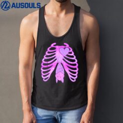 Pastel Goth Kawaii Bat Skeleton Ribcage Witchy Aesthetic Tank Top