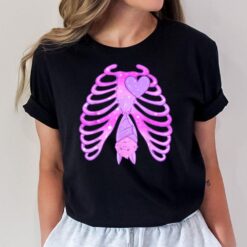 Pastel Goth Kawaii Bat Skeleton Ribcage Witchy Aesthetic T-Shirt