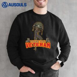 Patriotic American US Flag Vietnam Thank you Veteran Sweatshirt