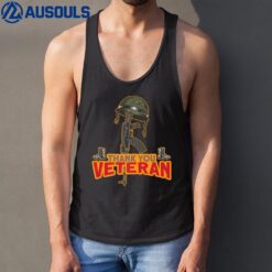 Patriotic American US Flag Vietnam Thank you Veteran Tank Top