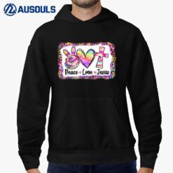 Peace Love Jesus Tie Dye Leopard Christian Jesus Faith Hoodie