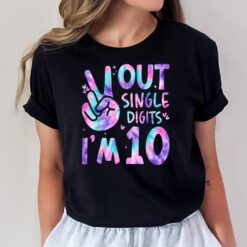 Peace Out Single Digits I'm 10 Year Old 10th Birthday Girl Ver 2 T-Shirt