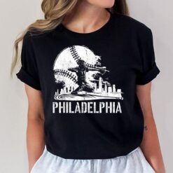 Philadelphia Baseball Philly Downtown Skyline T-Shirt