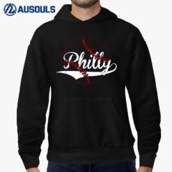 Philly Vintage Baseball Lovers Baseball Fans Hoodie