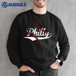 Philly Vintage Baseball Lovers Baseball Fans Sweatshirt