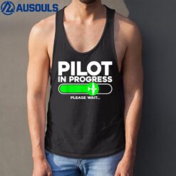 Pilot Art Men Women Airline Future Pilot Aviation Airplane Tank Top