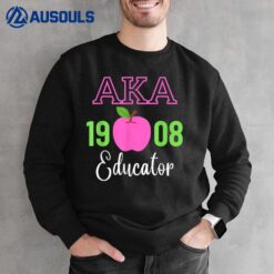 Pink Green AKA educator black history month teacher squad Sweatshirt