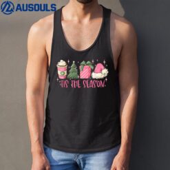 Pink Tis The Season Pink Christmas Matching Family Xmas Tank Top