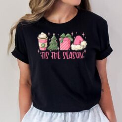 Pink Tis The Season Pink Christmas Matching Family Xmas T-Shirt