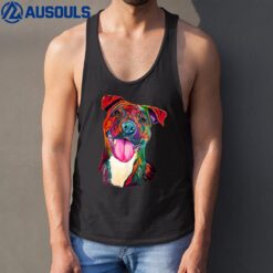 Pit Bull Artistic Funny Pibble Cute Sweet Gift Birthday Tank Top