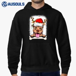 PitBull Christmas Decorations Pajama Santa Hat Tree Light Hoodie