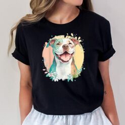 Pit Bull Mom Dog Lover Colorful istic Pitbull Owner Women T-Shirt