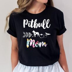 Pitbull mom s for women Floral  Pitbull T-Shirt